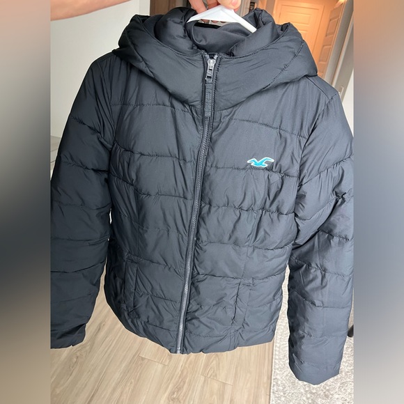 Hollister Snow/winter Fleece Lined Puffer Jacket With Hood/ size S - Picture 2 of 7
